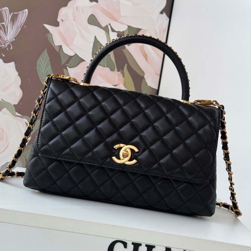 Ch*el top handle bags